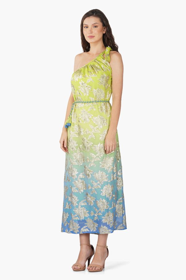 Summer June One Shoulder Lurex Dress - Image 3