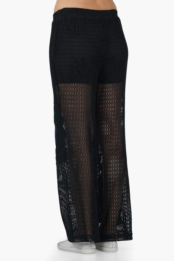 Maison Black Embroidered Pants - Image 4
