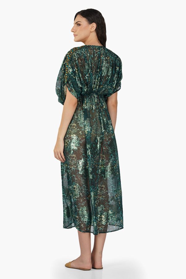 Nevada Tiger Lurex Beach Dress - Image 4