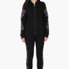 Black Pants with Embroidered Side seam