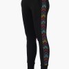 Black Pants with Embroidered Side seam - Image 3