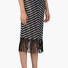 Cleo Stripe Fringe Skirt - Image 2