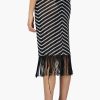 Cleo Stripe Fringe Skirt - Image 4