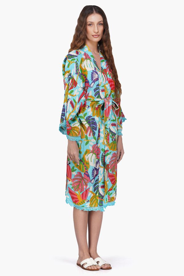 Bird Melody Blue Cover Up - Image 2