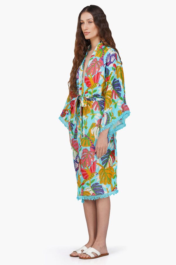 Bird Melody Blue Cover Up - Image 3