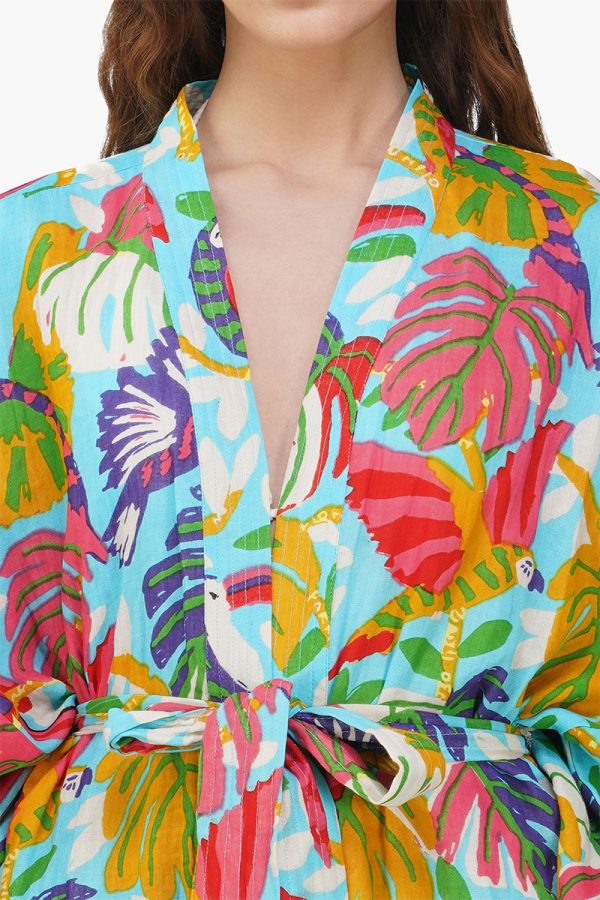 Bird Melody Blue Cover Up - Image 5