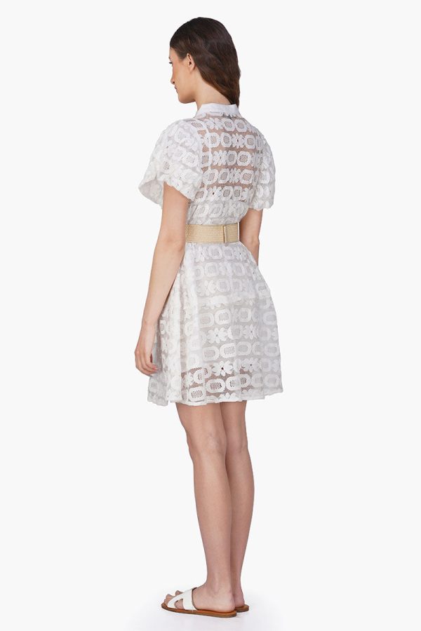 Snow-white Lace Short Dress - Image 4