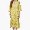 Fall For Neon Floral Lace Cover Up Dress