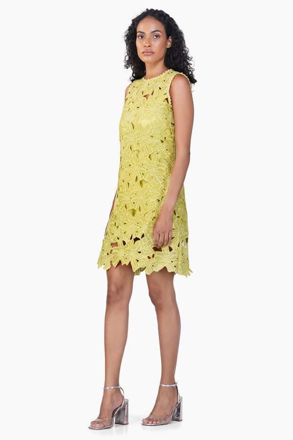 Fall For Neon Floral Lace Short Dress - Image 3