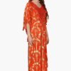 Sunset Palm Foil Tassel Blouse - Image 2