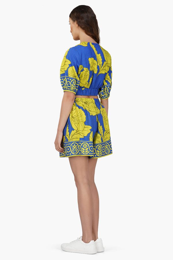 Yellow Daze Printed Crop Top - Image 4