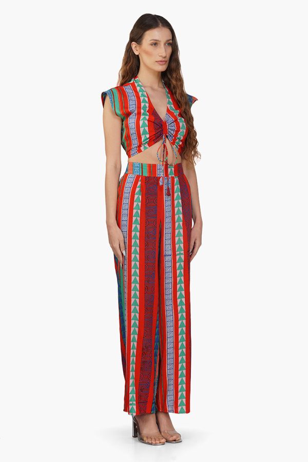 Ruby Aztec Printed Stripe Top - Image 2