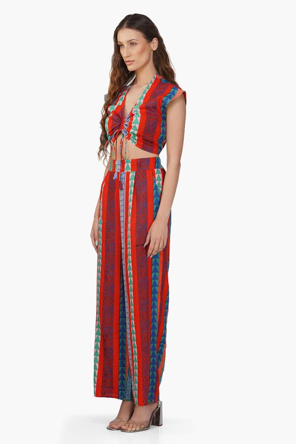 Ruby Aztec Printed Stripe Top - Image 3