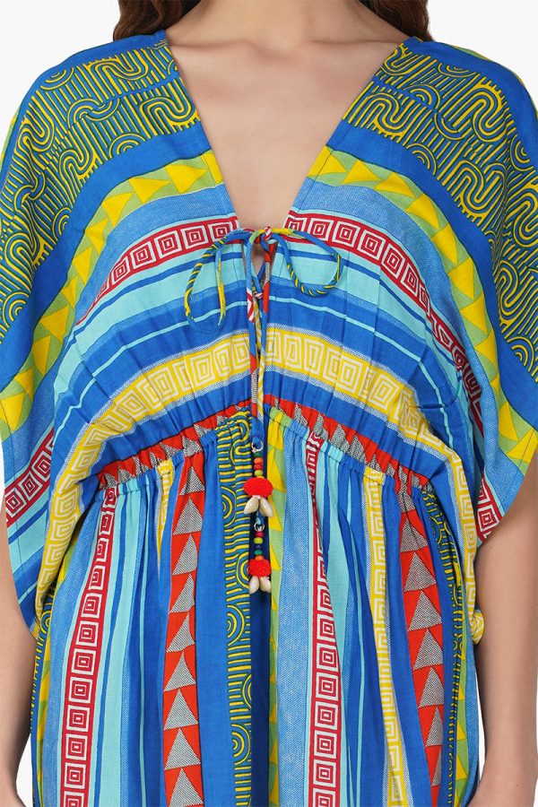 Neel Aztec Stripe Printed Maxi Dress - Image 5