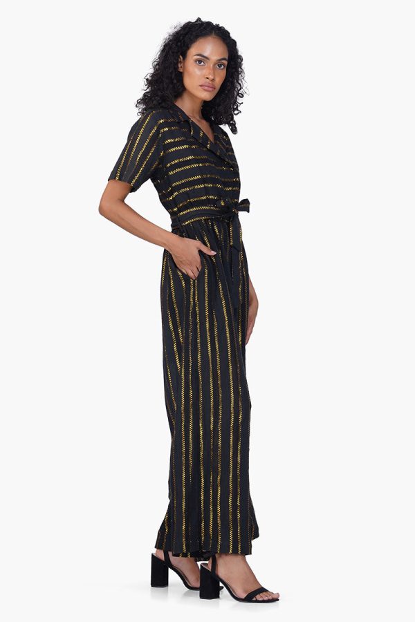 Gold Charm Black Jumpsuit - Image 2