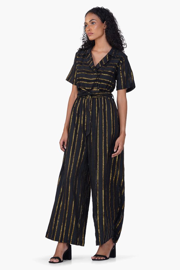 Gold Charm Black Jumpsuit - Image 3