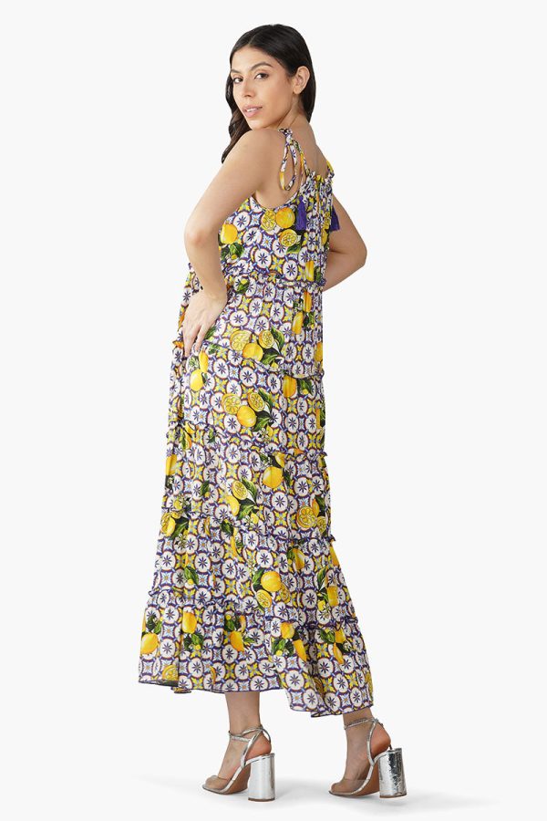 Citrus Lemon Maxi Dress - Image 4