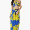 Yellow Daze Printed Halter Top