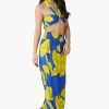 Yellow Daze Printed Halter Top - Image 2