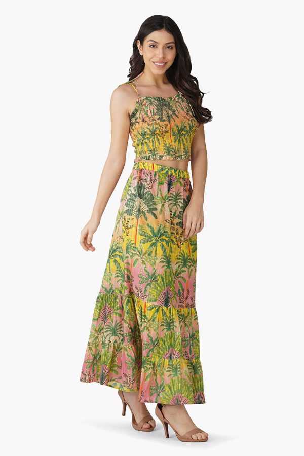 Endless Summer Printed Shirring Top - Image 2