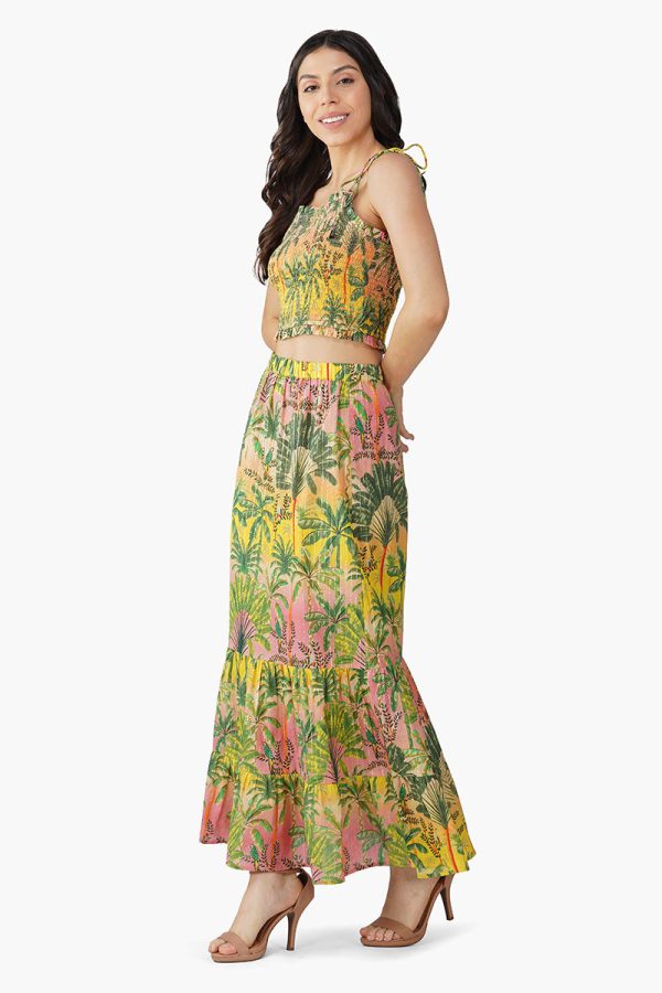 Endless Summer Printed Shirring Top - Image 3