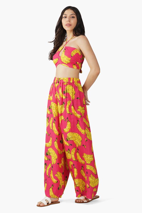 Just Bananas Pink Halter Top - Image 3