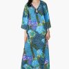 Blue Carribean Floral Printed Maxi Dress - Image 2
