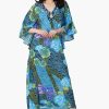Blue Carribean Floral Printed Maxi Dress - Image 3