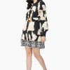 Black And White Floral Daze Printed Short Dress - Image 4
