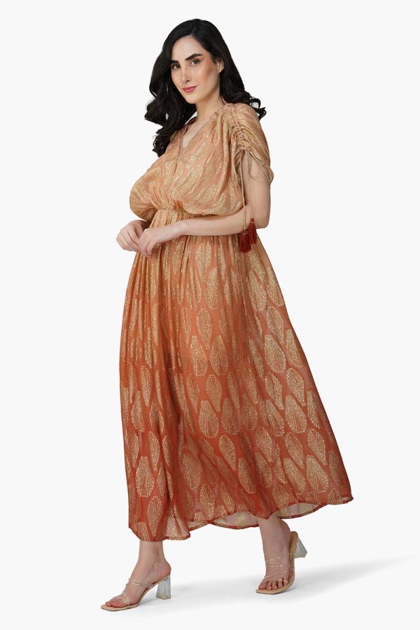 Sandstone Lurex Ombray Maxi Dress - Image 3