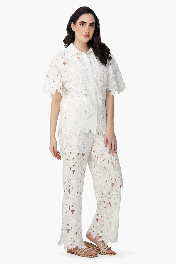 Pearl Lace Flower Shirt - Image 2
