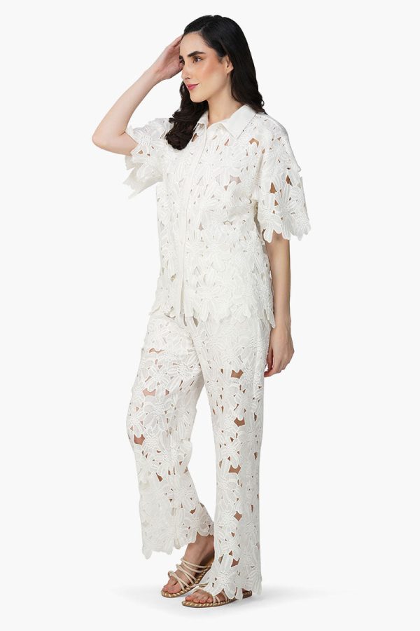 Pearl Lace Flower Shirt - Image 3