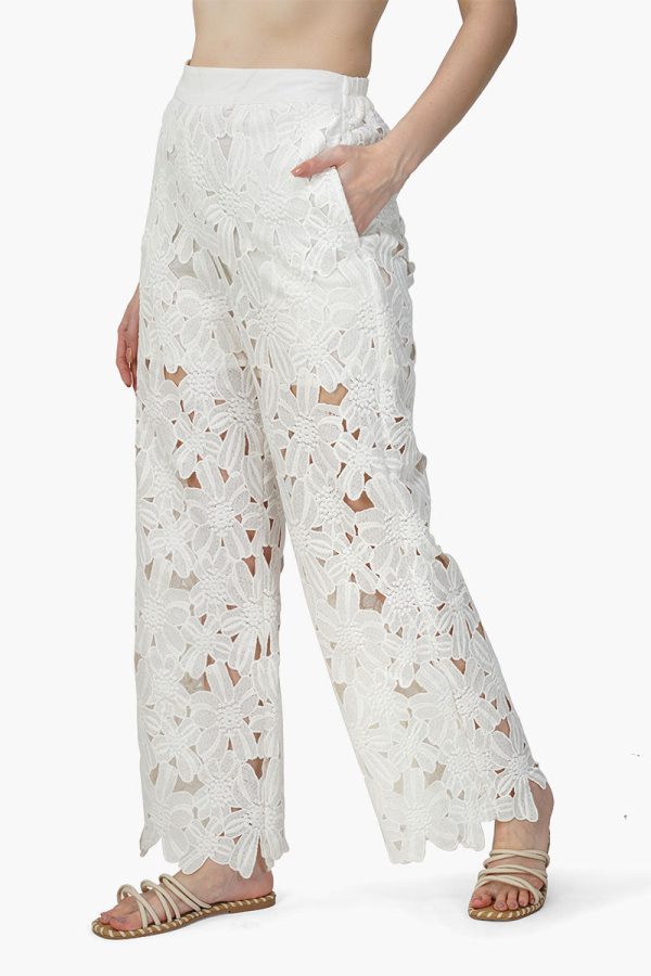 Pearl Lace Flower Trouser - Image 3