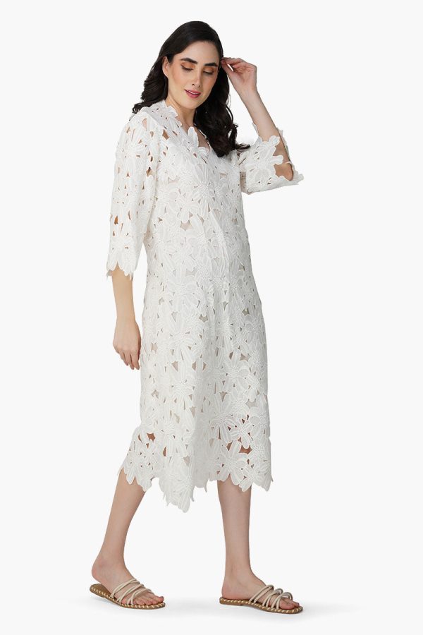 Peral Lace Flower Cover Up Dress - Image 2