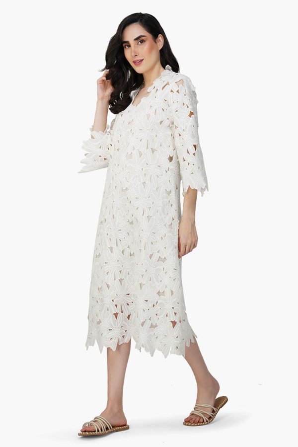 Peral Lace Flower Cover Up Dress - Image 3