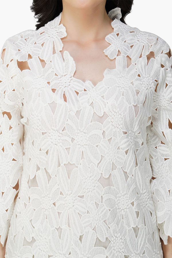 Peral Lace Flower Cover Up Dress - Image 5