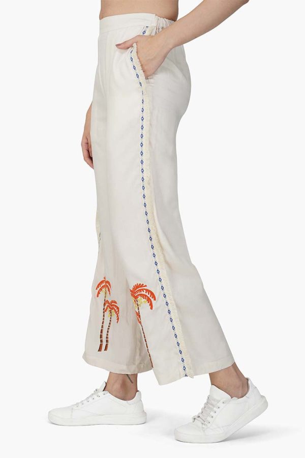 Palm Queen Embellished Relaxed Pant - Image 3