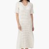 Ecru Crochet Lace Fabric Cover Up