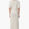 Ecru Crochet Lace Fabric Cover Up - Image 4