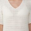 Ecru Crochet Lace Fabric Cover Up - Image 5