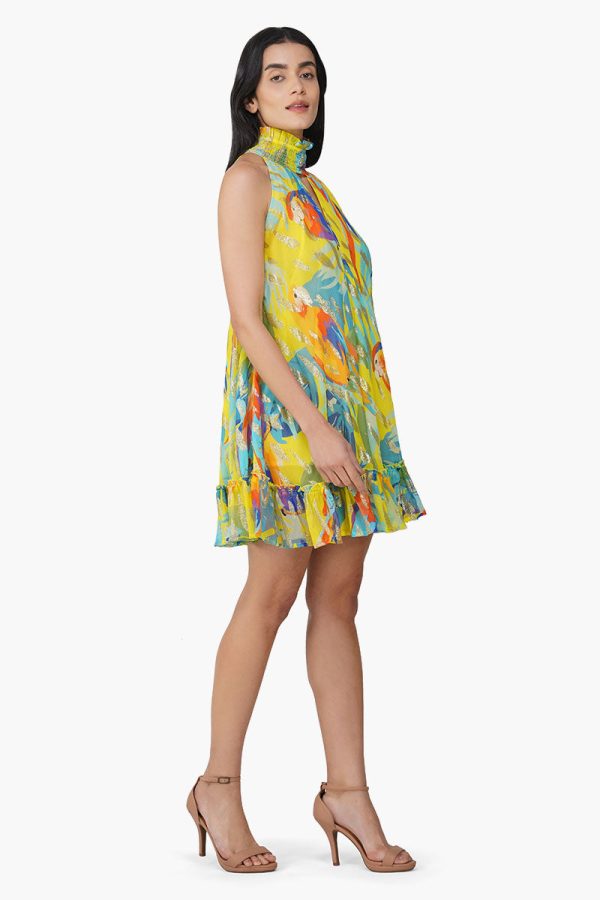 Farm Peru Tropic Lurex Printed Short Dress - Image 2