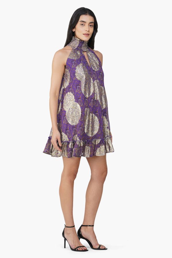 Victoria Iris Printed Short Dress - Image 2
