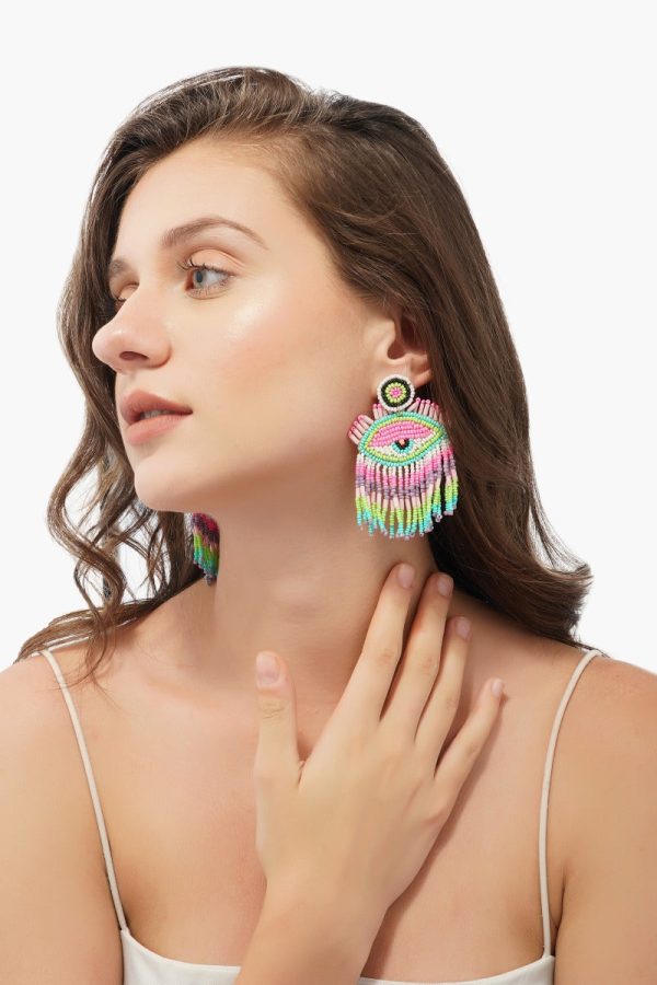 Pink Lazy Eye Earrings - Image 2