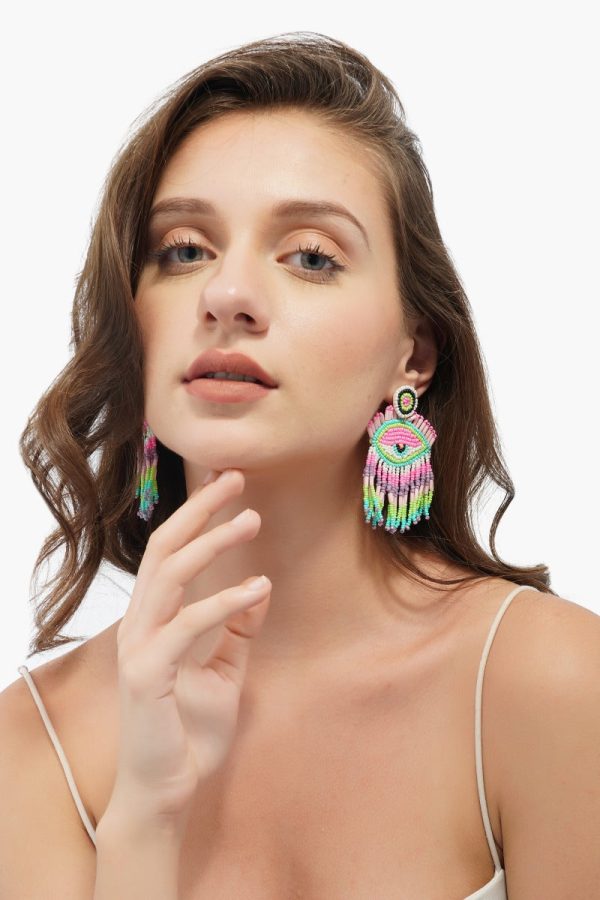 Pink Lazy Eye Earrings - Image 3
