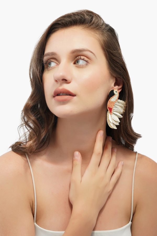 Peachy Parrot Earrings - Image 2