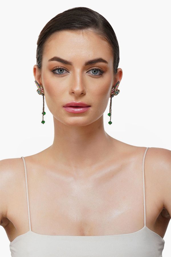 Petal Drop Beaded Earrings - Image 4