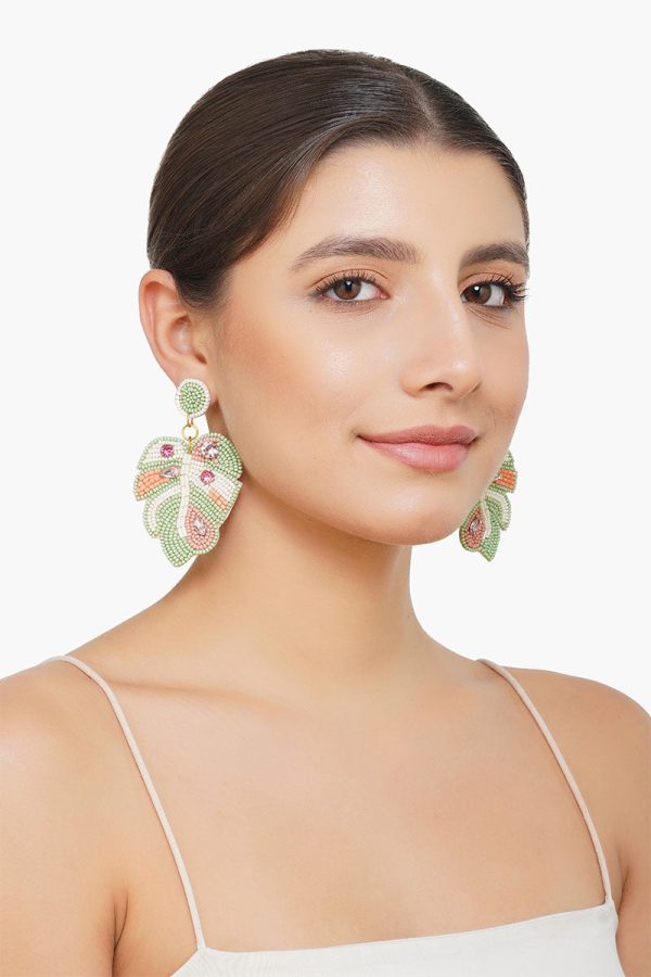 Pastel Palms Drop Earrings - Image 2