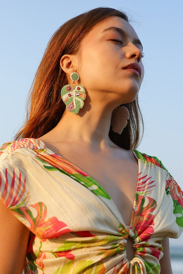 Pastel Palms Drop Earrings - Image 5