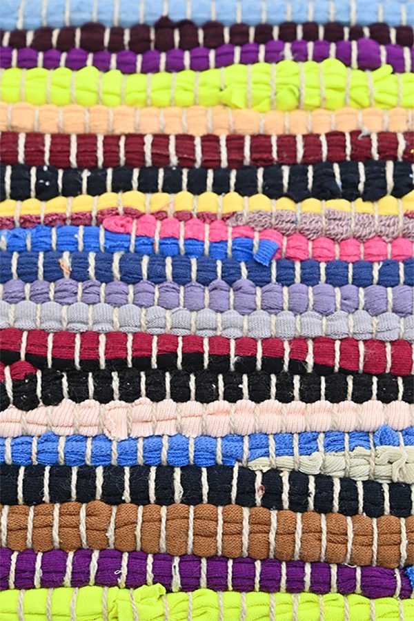 Rainbow Handwoven Tote With Tassel - Image 2