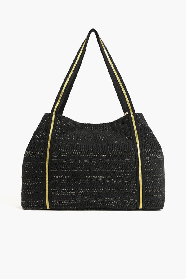 Luxe Love Tote - Hand Beaded Large Black Tote For Women - Image 4